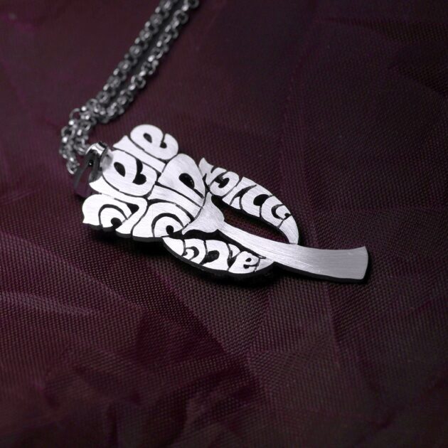 Personalized tulip flower necklace