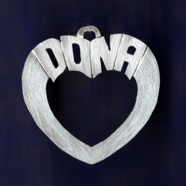 Heart necklace solid sterling silver 925 personalized name initials letters valentine custom hand made 14k gold